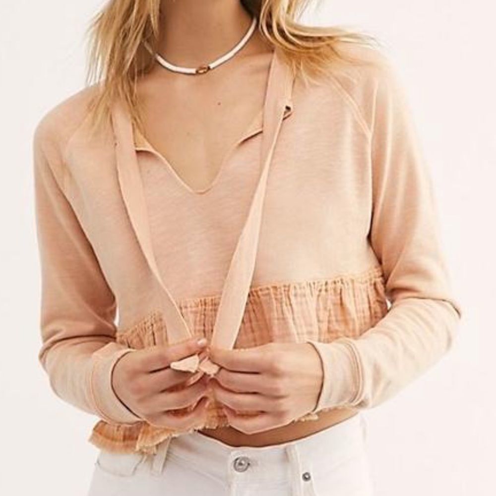 NWT Free People Sweet Jane Cropped Pullover